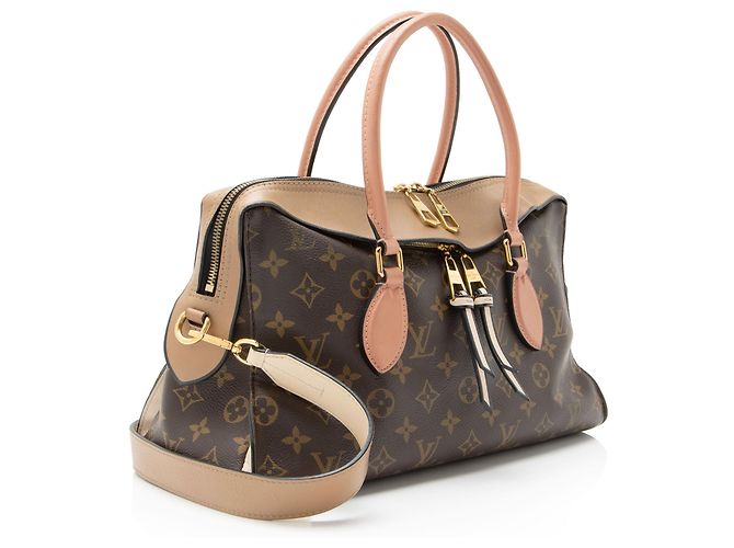 Borsa Tuileries in tela Monogram Louis Vuitton Marrone Beige - vista 2
