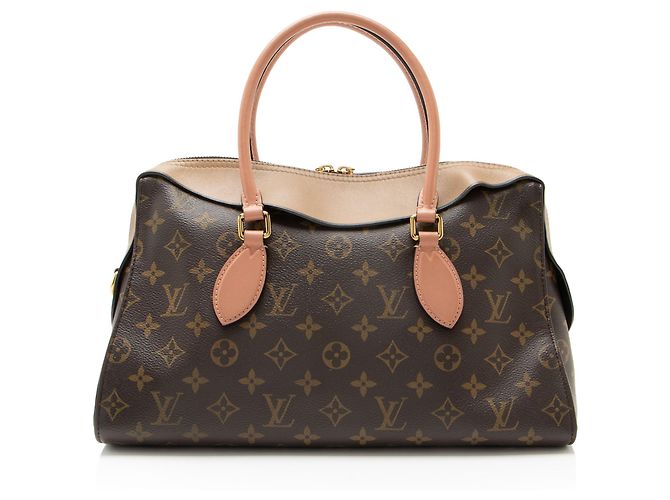 Borsa Tuileries in tela Monogram Louis Vuitton Marrone Beige - vista 3