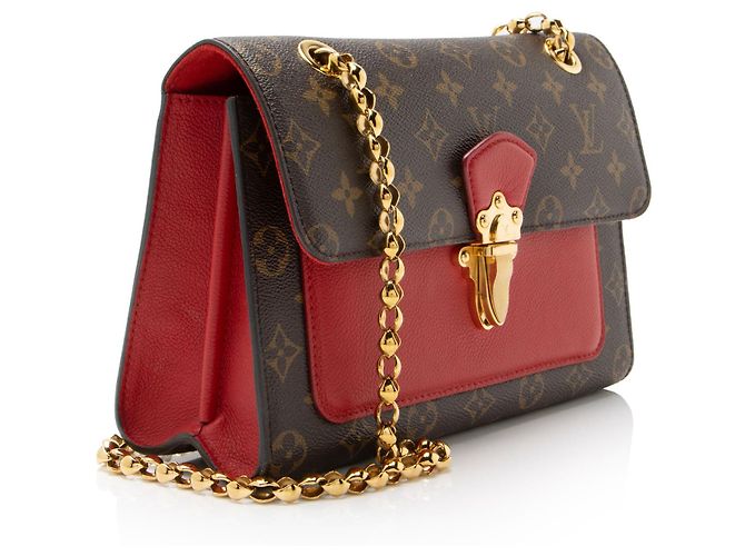 Bolso Victoire Chain en lona Monogram Louis Vuitton Castaño - vista 2