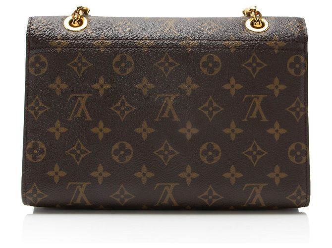 Bolso Victoire Chain en lona Monogram Louis Vuitton Castaño - vista 3
