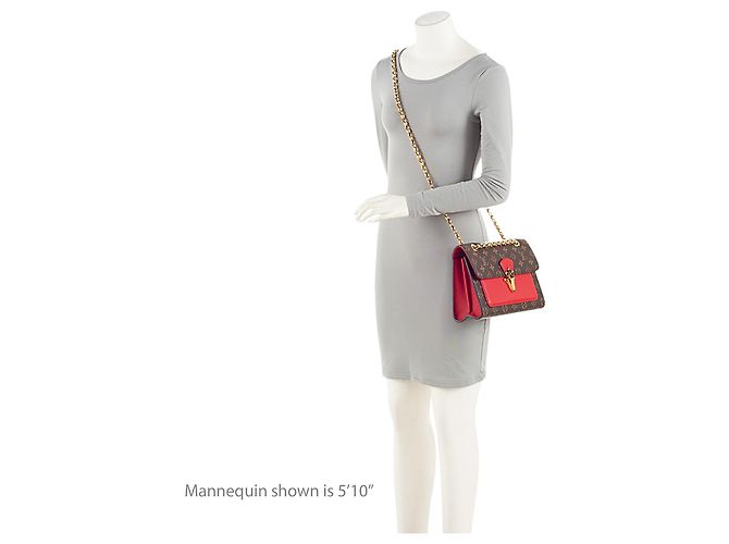 Bolso Victoire Chain en lona Monogram Louis Vuitton Castaño - vista 5