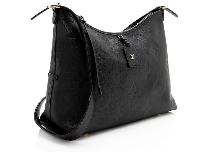 Borsa a tracolla Louis Vuitton Giant Monogram Empreinte CarryAll MM Nero - vista 2