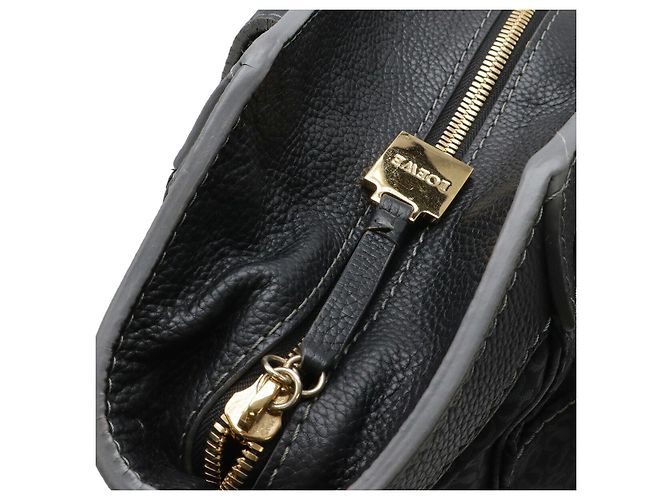 Borsa Loewe Anagram Nylon Canvas Leather Tote Bag Nero - vista 4