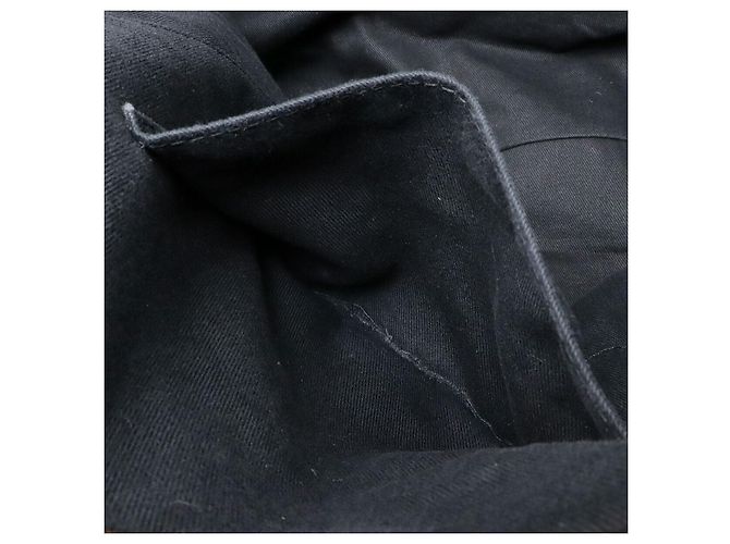 Borsa Loewe Anagram Nylon Canvas Leather Tote Bag Nero - vista 8