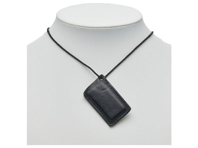 Hermès Collana in metallo e pelle Hermes Symbol 2001 Argento Metallico - vista 8