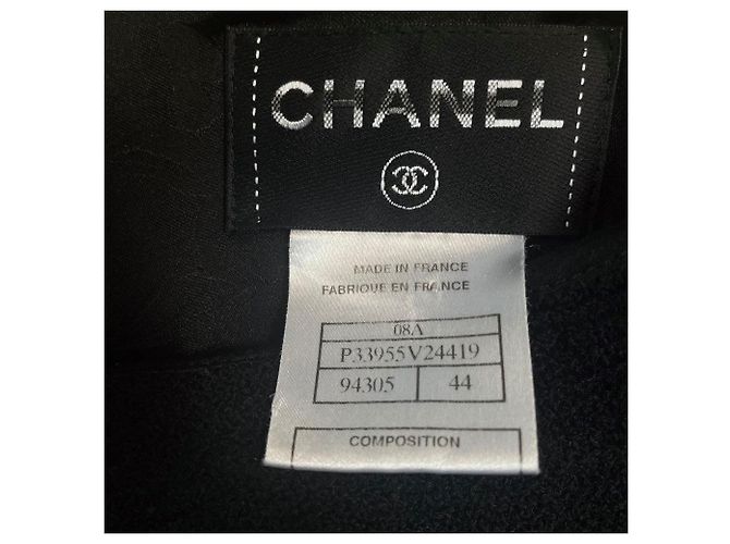 Chanel Y2K schwarze Wolljacke mit Fransen-Details - Ansicht 6