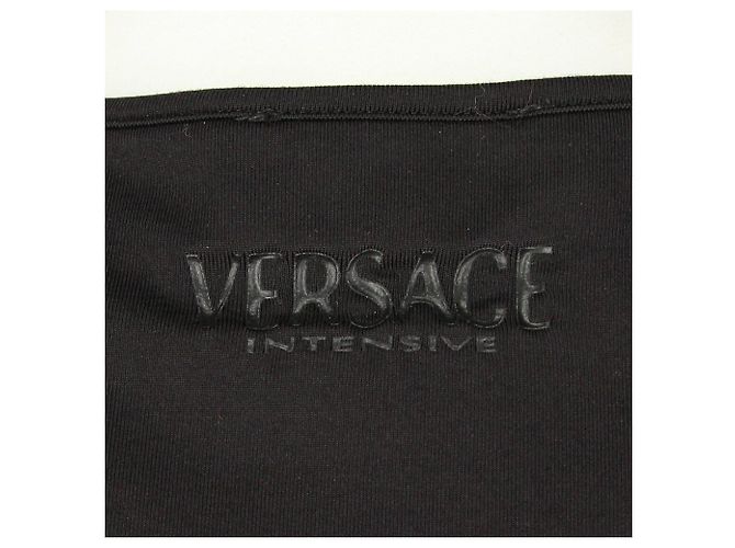 Top sin mangas elástico Versace 90s Intensive con paneles laterales de malla Negro - vista 4