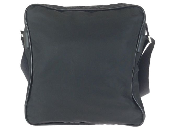 Borsa a tracolla in nylon Prada Tessuto con logo triangle Nero - vista 2