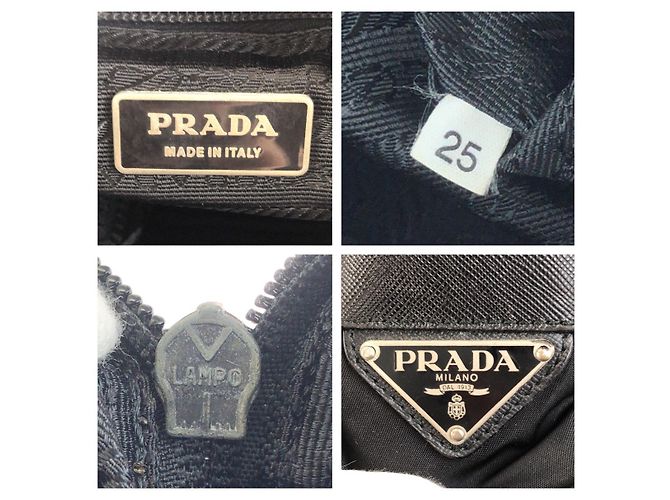 Borsa a tracolla in nylon Prada Tessuto con logo triangle Nero - vista 4