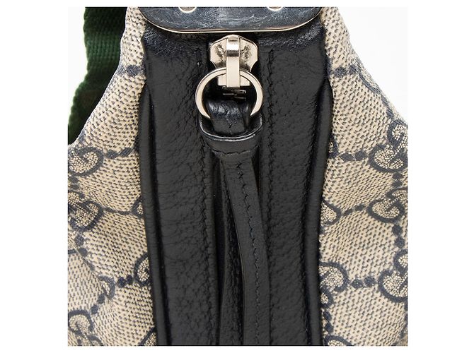 Borsa a tracolla grande Gucci GG Supreme Web Marrone Beige - vista 9