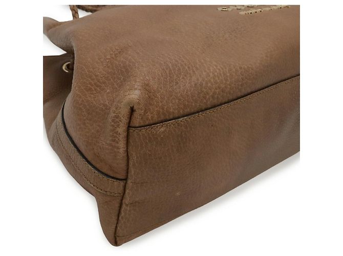 Borsa Tote a Spalla Gucci Logo Marrone - vista 3
