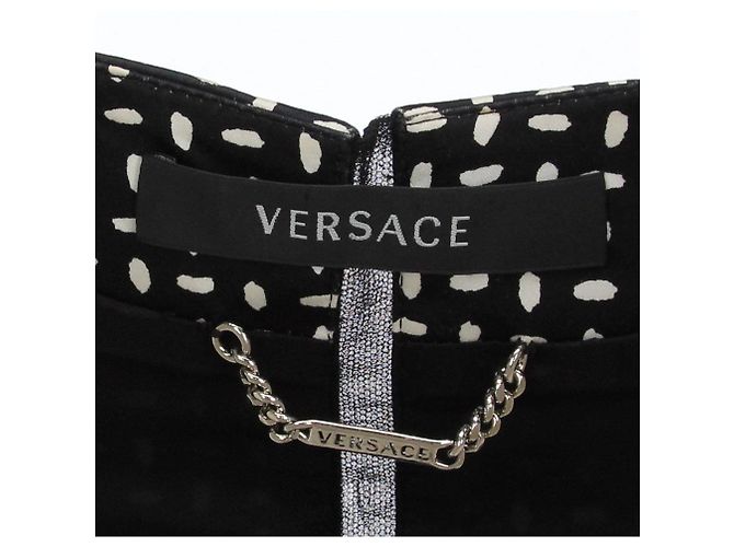 Completo coordinato Versace anni 2010 Bianco e Nero: Abito e Giacca - vista 4