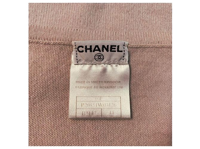Chanel 2003 ärmelloses Oberteil aus hellrosa Kaschmir Pink - Ansicht 8