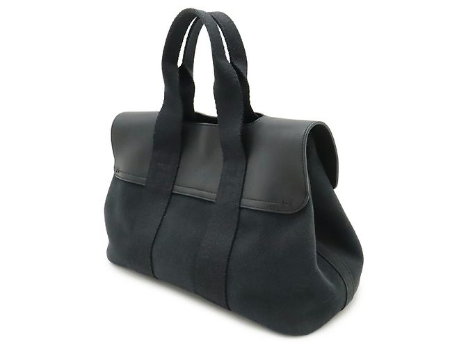 Hermès Hermes Valparaiso PM Tote Bag aus schwarzem Leder - Ansicht 2