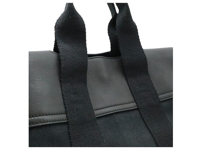 Hermès Hermes Valparaiso PM Tote Bag aus schwarzem Leder - Ansicht 8