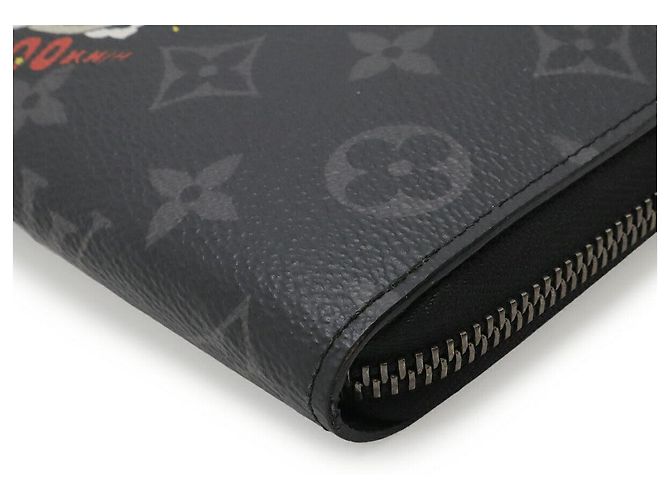 Portafoglio lungo Zippy Monogram Eclipse Louis Vuitton Nero - vista 3