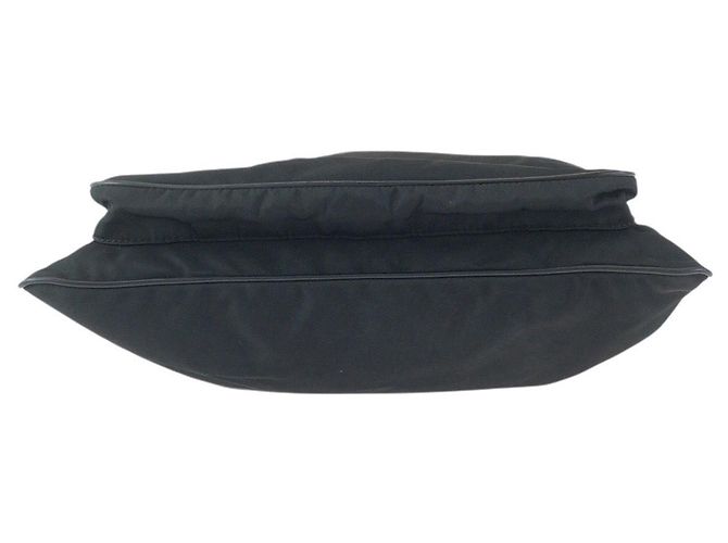 Borsa a Spalla Prada Nylon Tessuto Triangle Logo Nero - vista 10