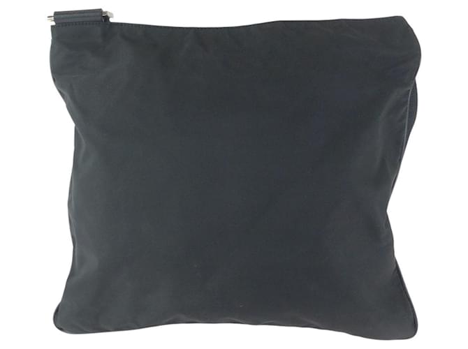 Borsa a Spalla Prada Nylon Tessuto Triangle Logo Nero - vista 2
