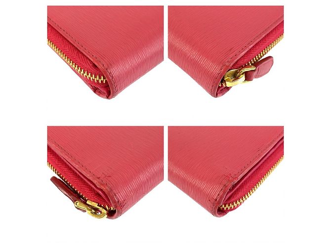 Langer Prada Saffiano Ledergeldbörse Pink - Ansicht 6