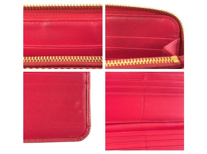 Langer Prada Saffiano Ledergeldbörse Pink - Ansicht 9