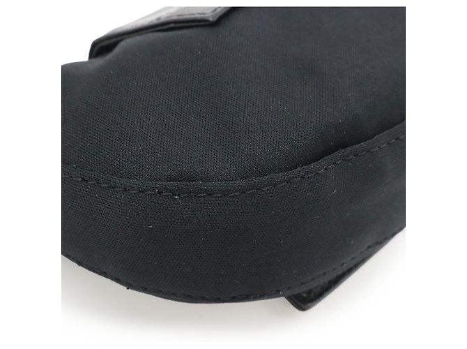 Fendi Mini Croissant Mamma Pouch in jersey di cotone e pelle Nero - vista 3