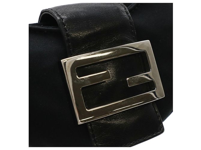 Fendi Mini Croissant Mamma Pouch in jersey di cotone e pelle Nero - vista 4
