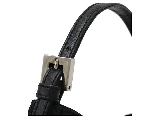 Fendi Mini Croissant Mamma Pouch in jersey di cotone e pelle Nero - vista 5