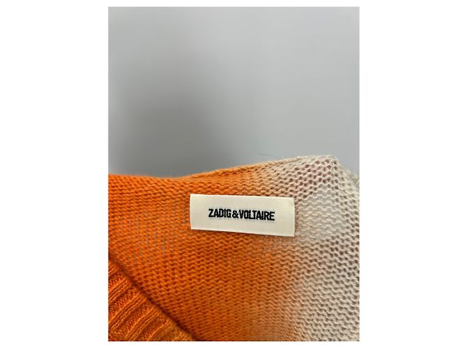 Zadig & Voltaire Pull dégradé orange et bleu - vue 5