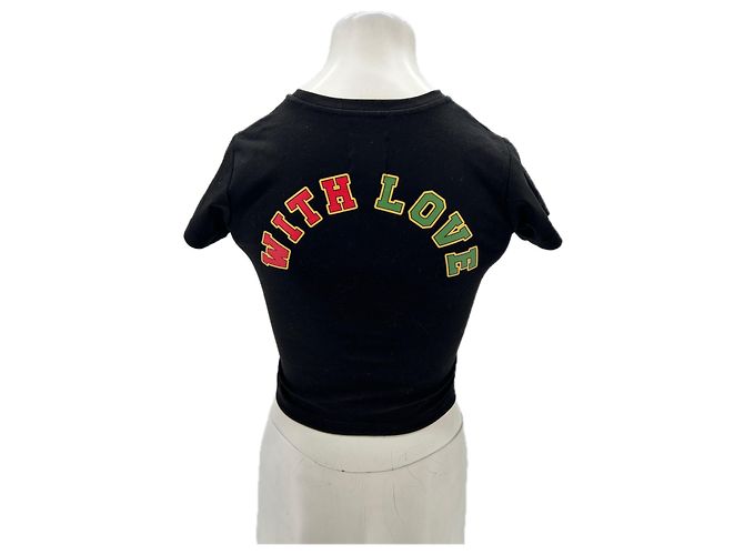 Autre Marque Camiseta de algodón negra WITH JEAN Negro - vista 2