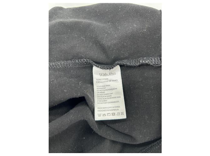 Autre Marque Camiseta de algodón negra WITH JEAN Negro - vista 6