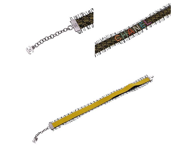 Chanel Leder Halskette Choker Mehrfarben - Ansicht 5