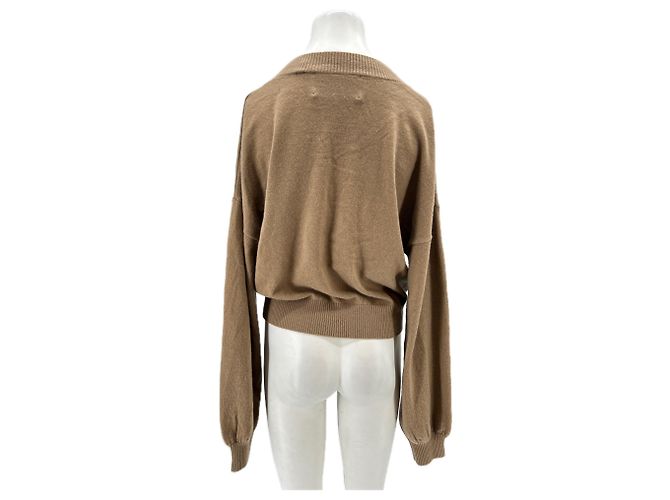 Jersey de lana cuello en V Rotate camel Camello - vista 2