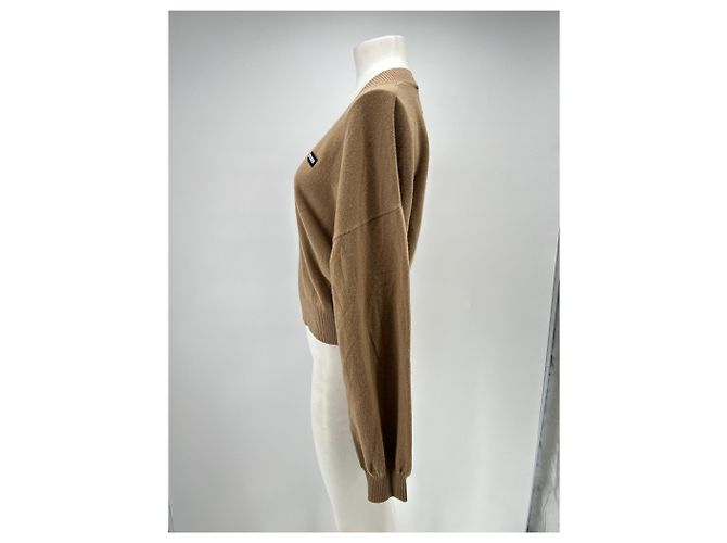 Jersey de lana cuello en V Rotate camel Camello - vista 3