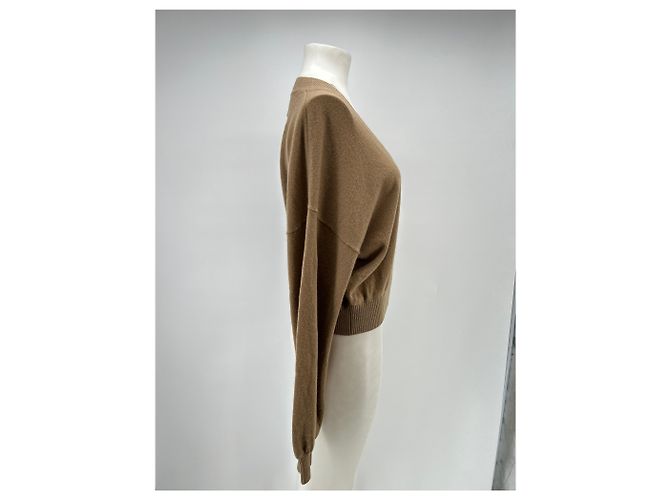 Jersey de lana cuello en V Rotate camel Camello - vista 4