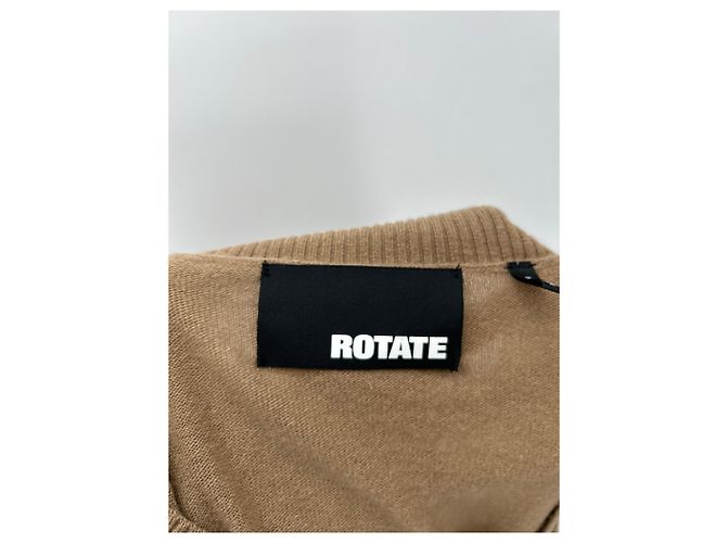 Jersey de lana cuello en V Rotate camel Camello - vista 5