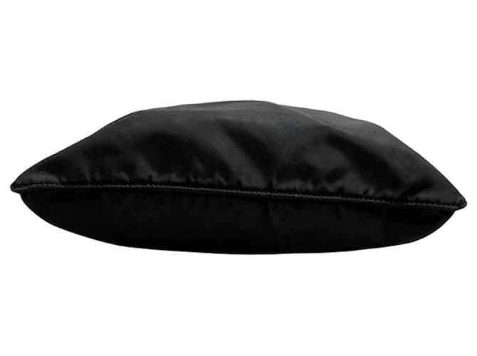 Borsa a Spalla Prada Nylon Tessuto Triangle Logo Nero - vista 3