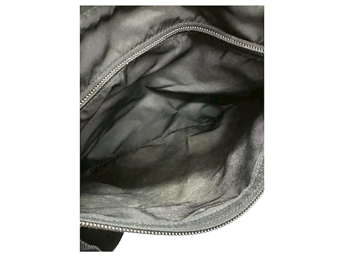 Borsa a Spalla Prada Nylon Tessuto Triangle Logo Nero - vista 8