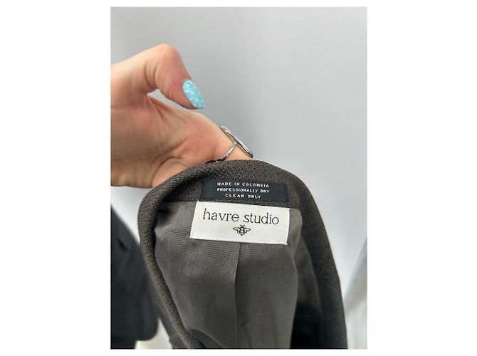 Autre Marque Blazer kaki scuro con gonna Cachi - vista 4