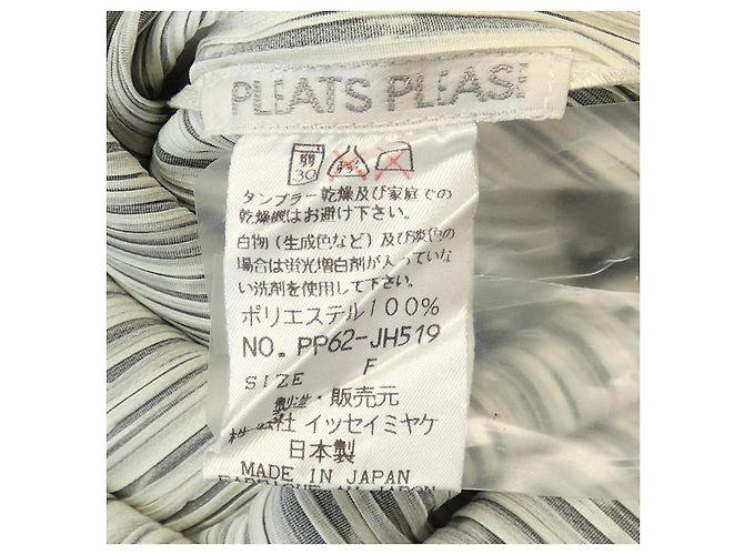 Autre Marque Tunica Pleats Please Nero Bianco - vista 3