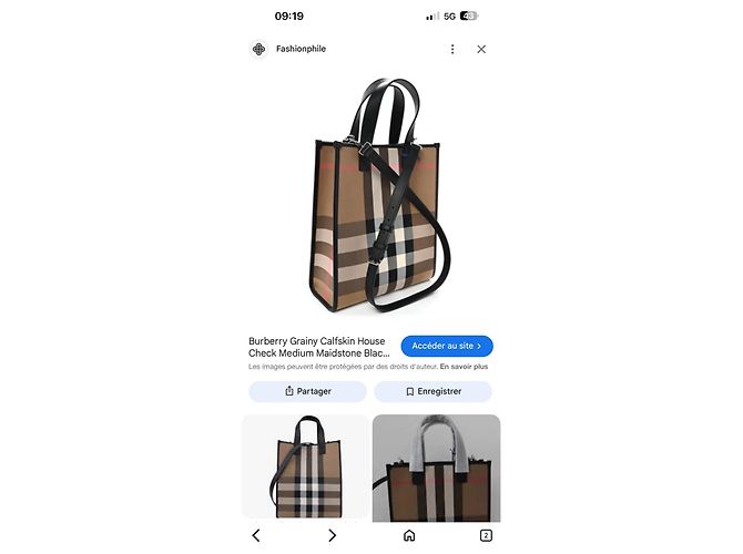 Borsa Tote Burberry House Check Medium Maidstone Marrone - vista 5
