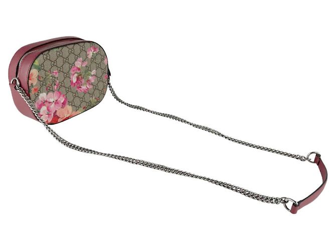 Borsa a Spalla Gucci GG Blooms Marrone Rosa - vista 10