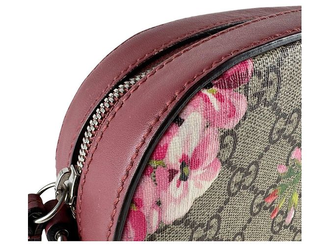 Borsa a Spalla Gucci GG Blooms Marrone Rosa - vista 6