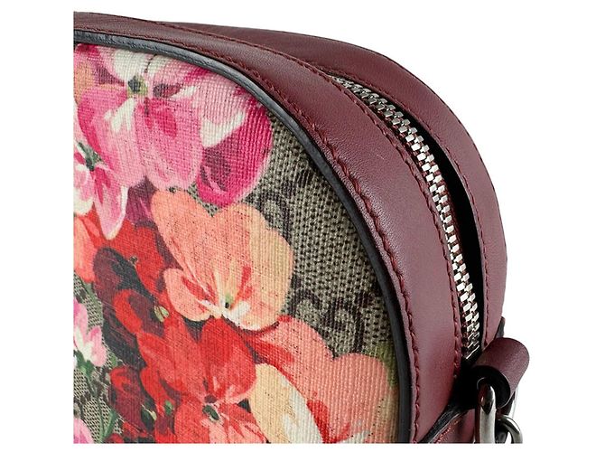 Borsa a Spalla Gucci GG Blooms Marrone Rosa - vista 7