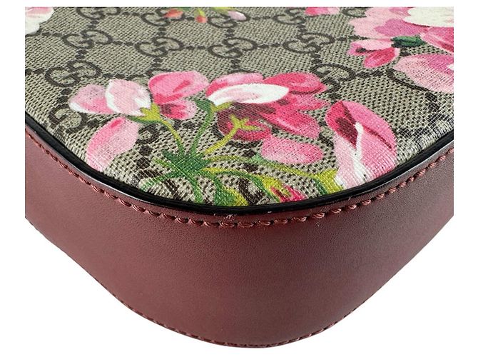 Borsa a Spalla Gucci GG Blooms Marrone Rosa - vista 8