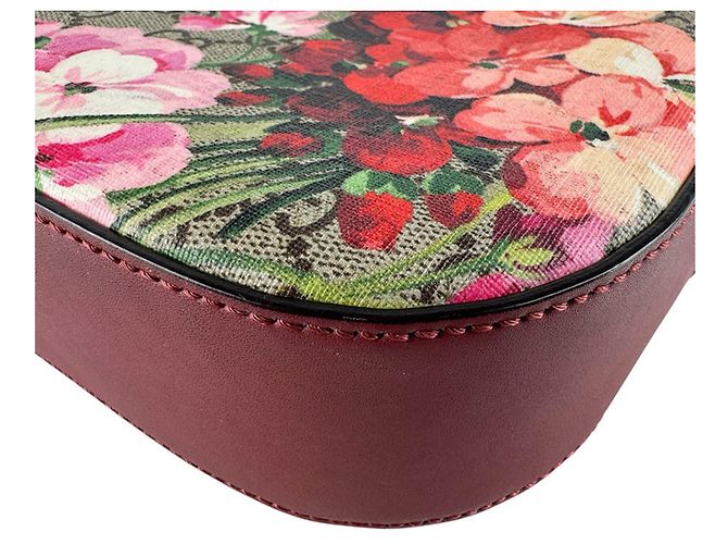 Borsa a Spalla Gucci GG Blooms Marrone Rosa - vista 9