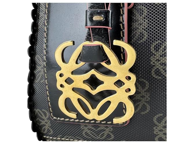 Borsa a tracolla Loewe nera e rosa Nero - vista 11