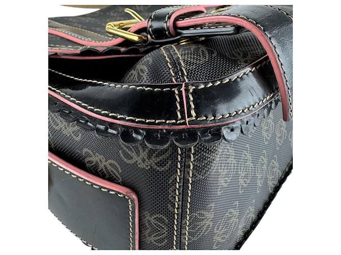 Borsa a tracolla Loewe nera e rosa Nero - vista 8
