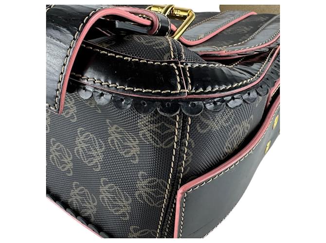 Borsa a tracolla Loewe nera e rosa Nero - vista 9