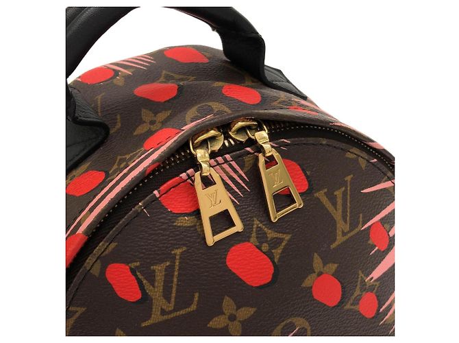 Louis Vuitton Monogram Summer Jungle Dot Palm Springs Backpack PM Rosa Arancione - vista 4
