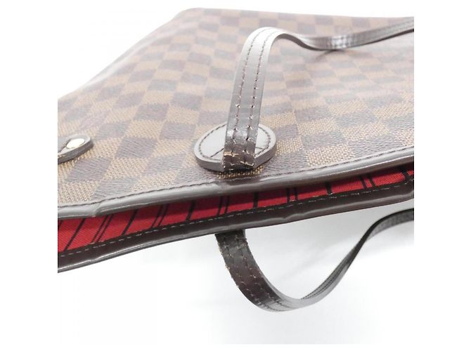 Borsa Louis Vuitton Damier Neverfull MM Marrone - vista 5